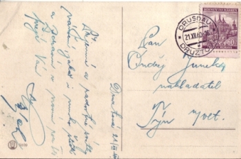 Vánoce 1940 95 007 B + M ● - Vánoční pozdrav